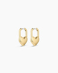 Heart Padlock Huggies || option::18K Gold Plated