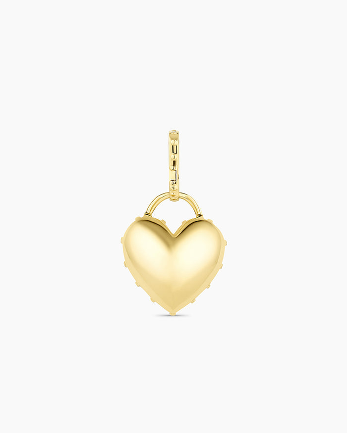 Heart Statement Charm || option::18K Gold Plated