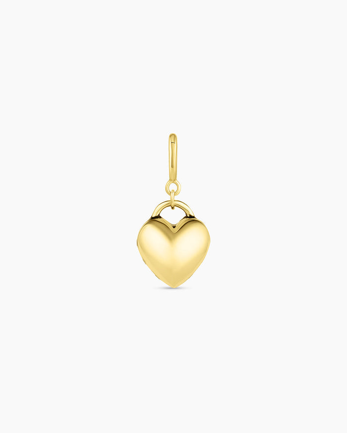 Heart Stud Parker Charm || option::18K Gold Plated