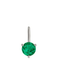 HENDRY ROUND-CUT BAR STUD EARRING IN DEEP LAB EMERALD, STERLING SILVER