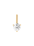 HENDRY ROUND-CUT BAR STUD EARRING IN MOISSANITE, 18K GOLD VERMEIL