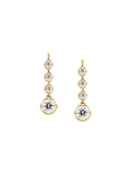 HENRIETTA 4-STONE DROP EARRINGS IN MOISSANITE, 18K GOLD VERMEIL