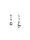 HENRIETTA 4-STONE DROP EARRINGS IN MOISSANITE, STERLING SILVER