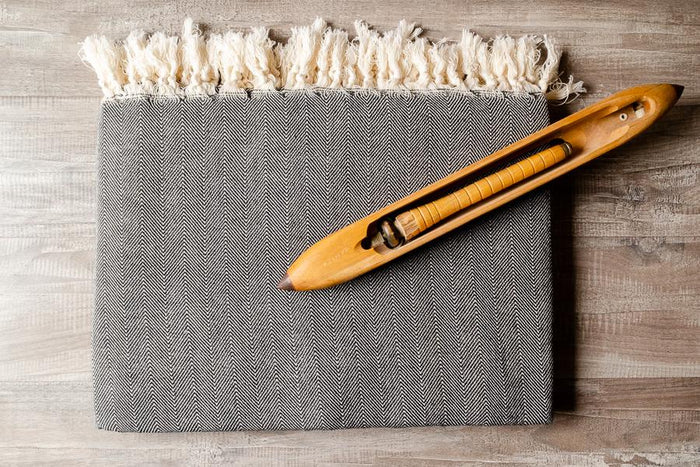 Herringbone Cotton Blanket - Indigo Traders