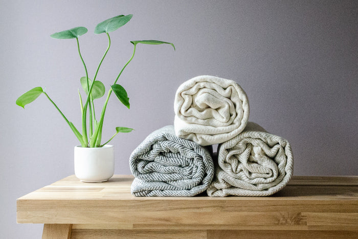 Herringbone Linen Throw