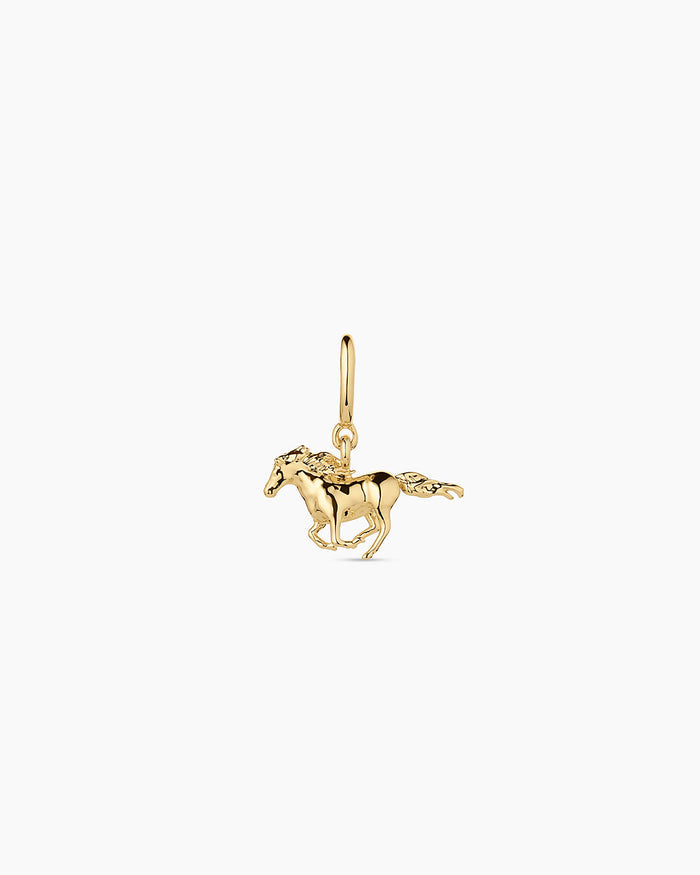 Horse Parker Charm || option::18K Gold Plated