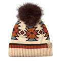 HTE-0030 KIDS AZTECH BEANIE BEIGE