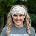 HW-20 METALLIC IVORY GOLD HEADWRAP
