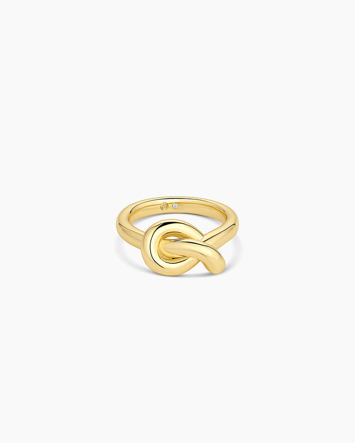 Infinity Knot Ring (size 5) || option::18K Gold Plated