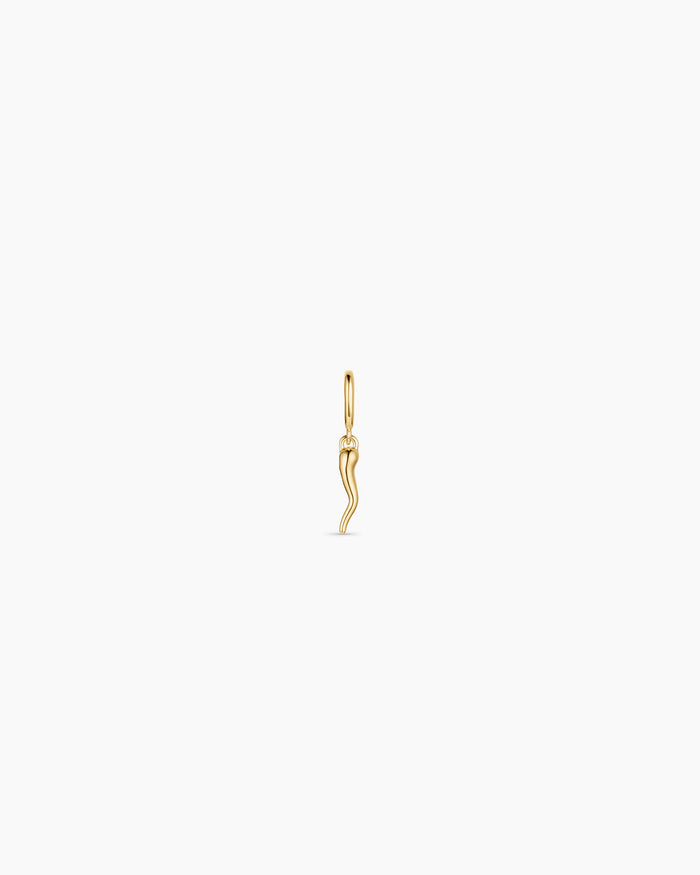 Italian Horn Parker Charm || option::18K Gold Plated
