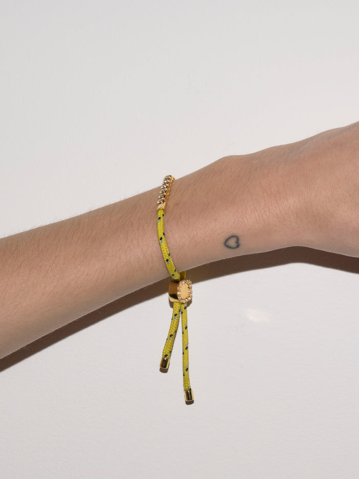 JAMES BEZEL JAUNE PARACORD BRACELET, SILVER, STERLING SILVER