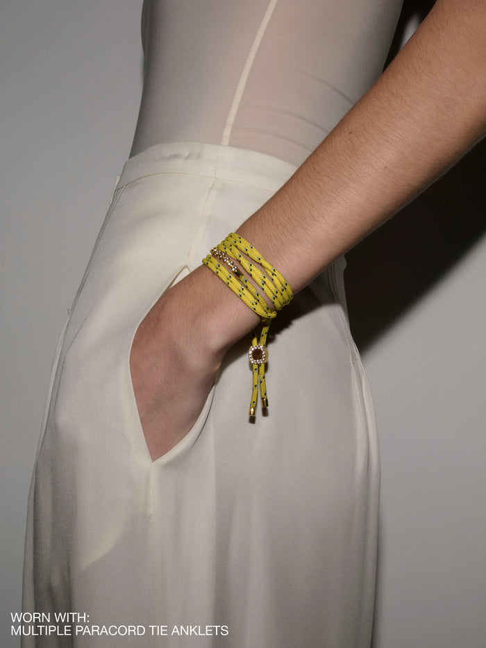 JAMES BEZEL JAUNE PARACORD BRACELET, SILVER, STERLING SILVER