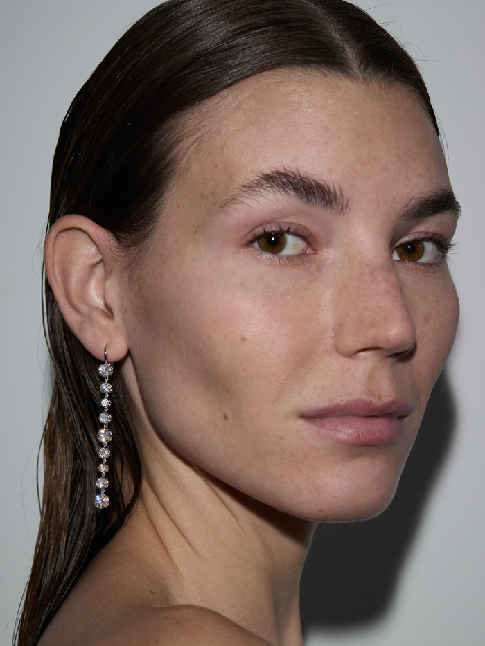 JOSEPHINE RIVIÈRE EARRINGS IN MOISSANITE, STERLING SILVER