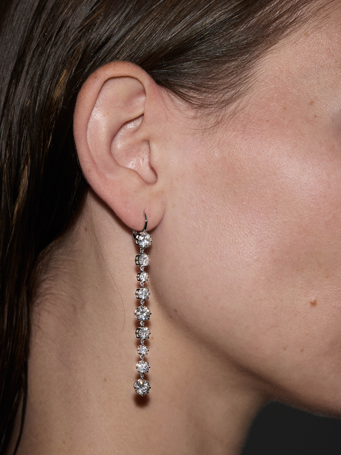 JOSEPHINE RIVIÈRE EARRINGS IN MOISSANITE, STERLING SILVER