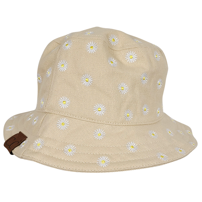 KB-005 C.C Daisy Rain Bucket Hat Beige