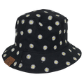 KB-005 C.C Daisy Rain Bucket Hat Black
