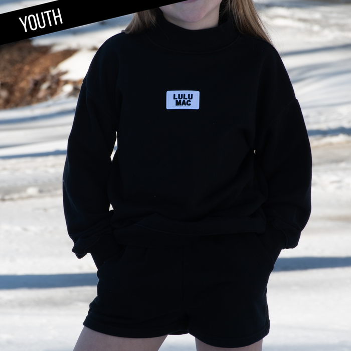 KD-TP-1001 KID LONGSLEEVE TERRY CLOTH TOP-BLACK