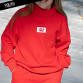 KD-TP-1001 KID LONGSLEEVE TERRY CLOTH TOP-RED