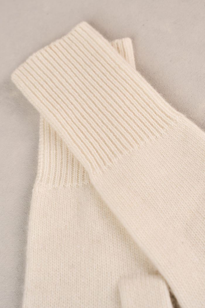Knitted Gloves - Cream