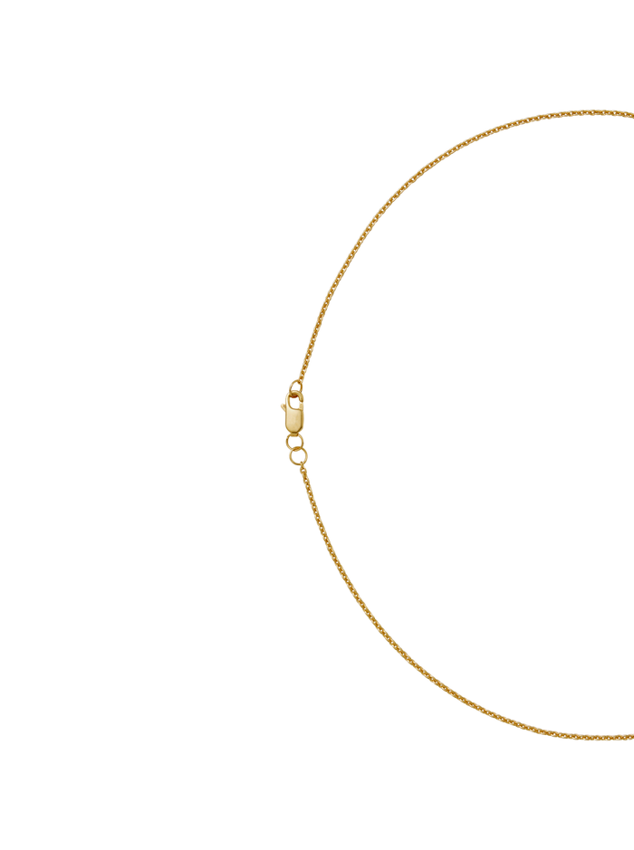 LARGE CURVE NECKLACE IN LAB WHITE SAPPHIRE, 18K GOLD VERMEIL