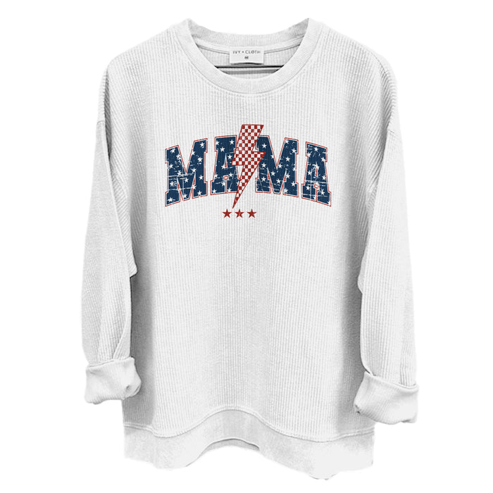 Oversized Corded Crew / White / S
