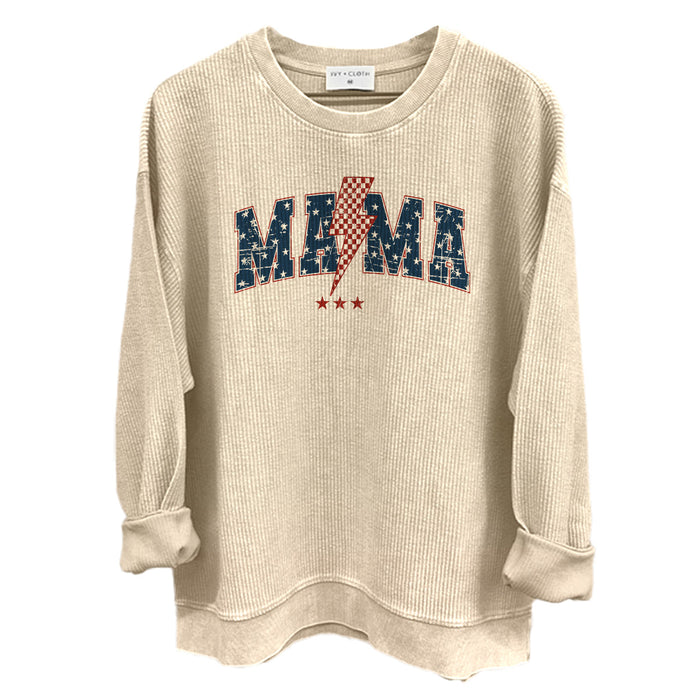 Oversized Corded Crew / Moonbeam / S
