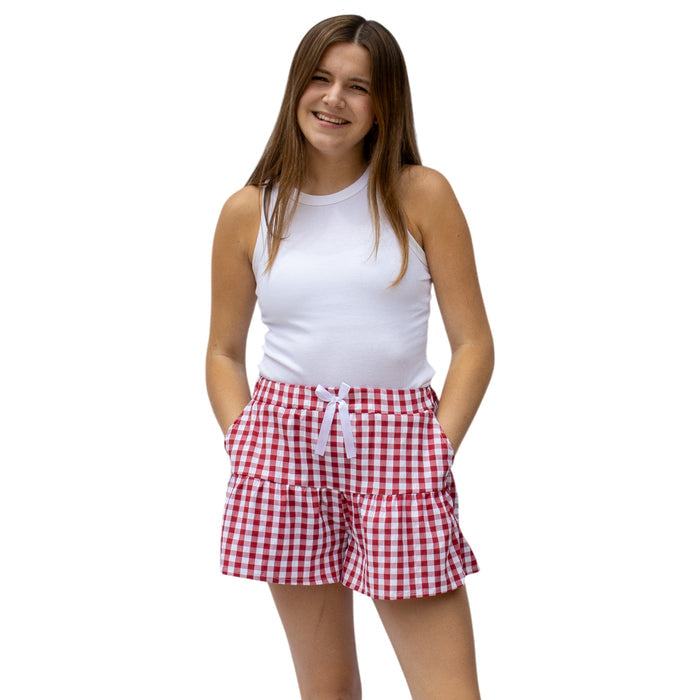 LM-1112 RED MODERN SKORT