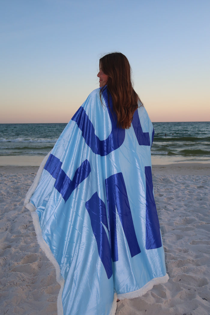 LM-BK LULU MAC BLANKET BLUE