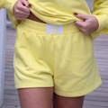 LM-SH-1001  TERRY CLOTH SHORT-YELLOW