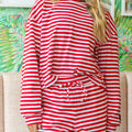 LM-STRIPE LONGSLEEVE TOP-RED