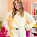 LM-STRIPE LONGSLEEVE TOP-YELLOW