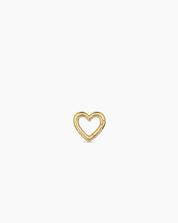Lou Heart Carabiner Charm || option::18K Gold Plated