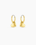 Lou Heart Huggies || option::18K Gold Plated