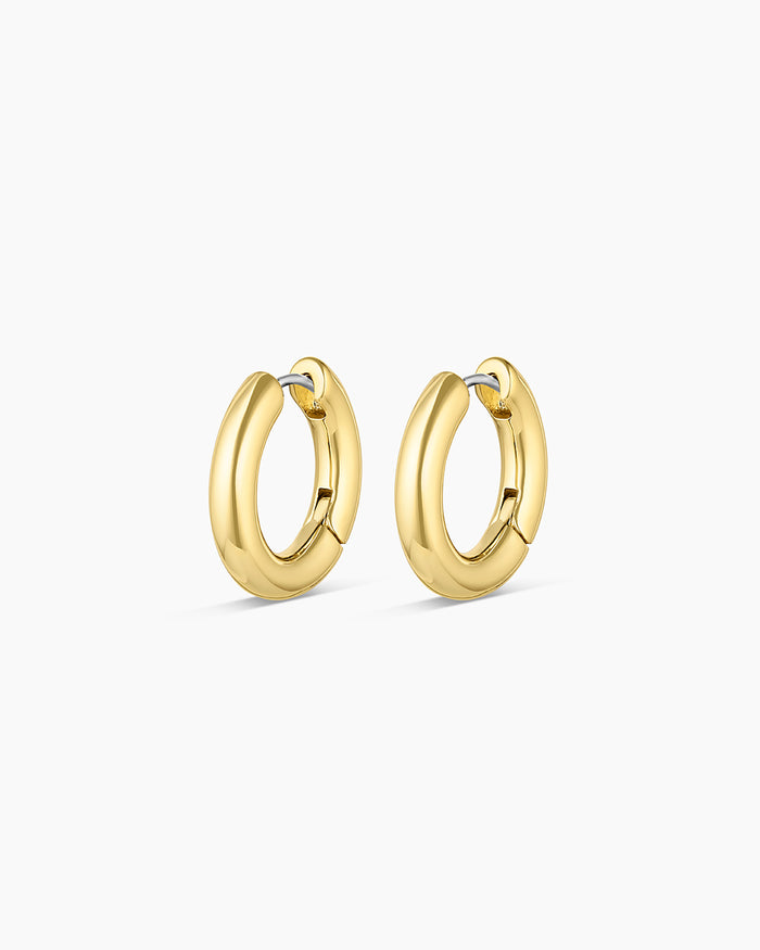 Lou Hoops chunky hoops bold hoop earrings || option::18K Gold Plated