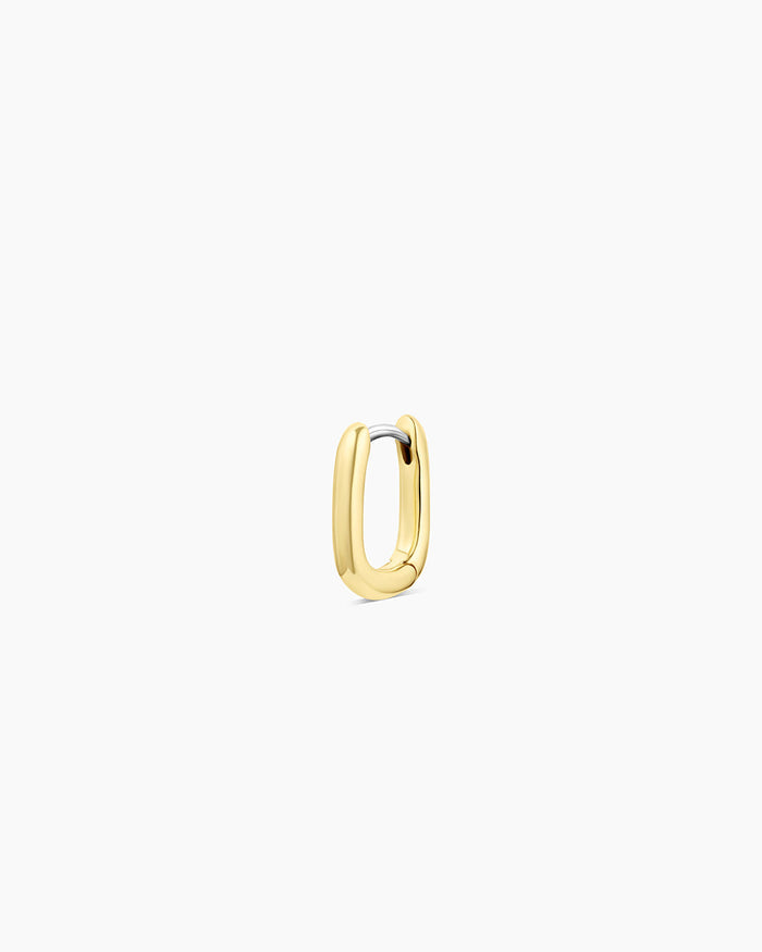 Lou Link Charm Huggie || option::18K Gold Plated