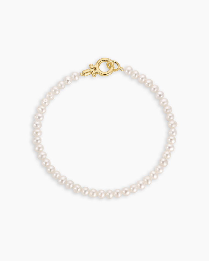 Lou Pearl Bracelet || option::18K Gold Plated