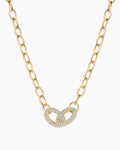 Lou Shimmer Interlocking Necklace || option::18K Gold Plated