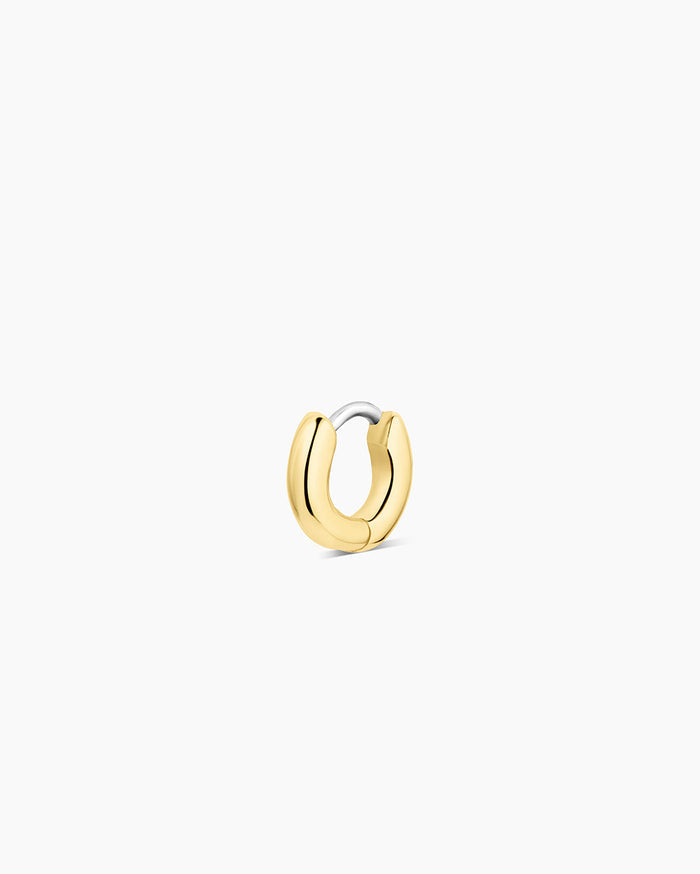 Lou Charm Huggie || option::18K Gold Plated