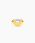 LouiseHeart Signet Ring18K Gold PlatedHeart ring || option::18K Gold Plated