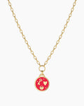 Love U Coin Necklace || option::18K Gold Plated