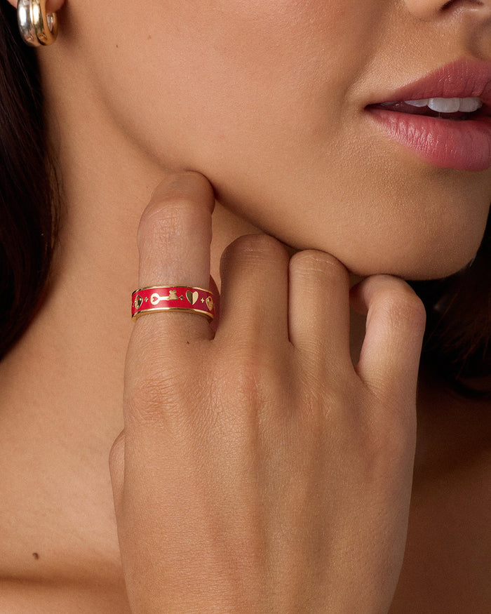 Love U Ring || option::18K Gold Plated
