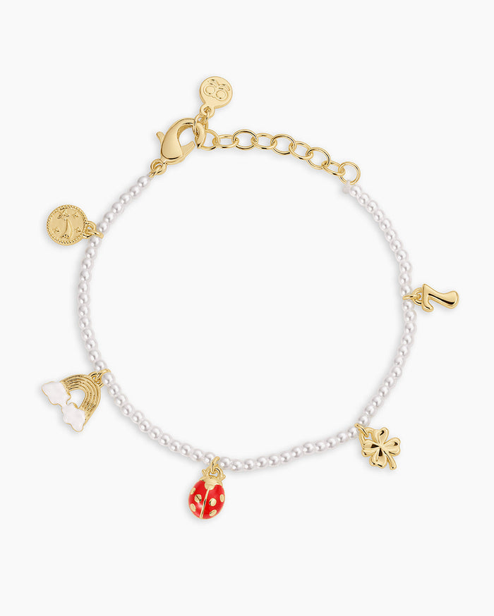 Lucky Mini Charm Bracelet || option::18K Gold Plated
