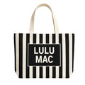 Lulu Mac Canvas Tote LM-BG-1002-Black/White Stripe