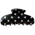 LULU MAC HAIR CLIPS LM-HR-1001- Black/White Dot