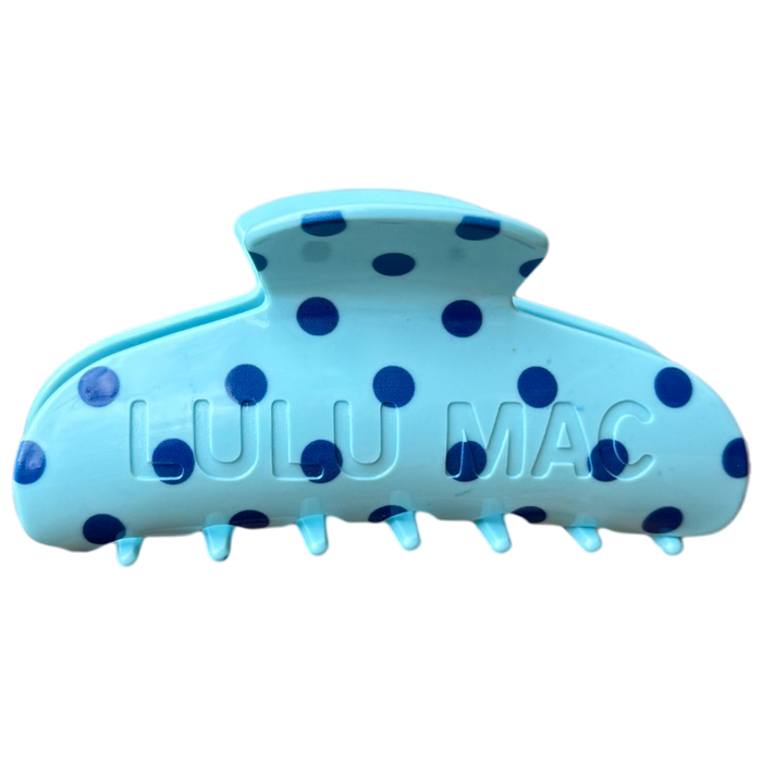 LULU MAC HAIR CLIPS LM-HR-1001- Blue/Navy Dot