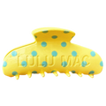 LULU MAC HAIR CLIPS LM-HR-1001- Butter/Blue Dot