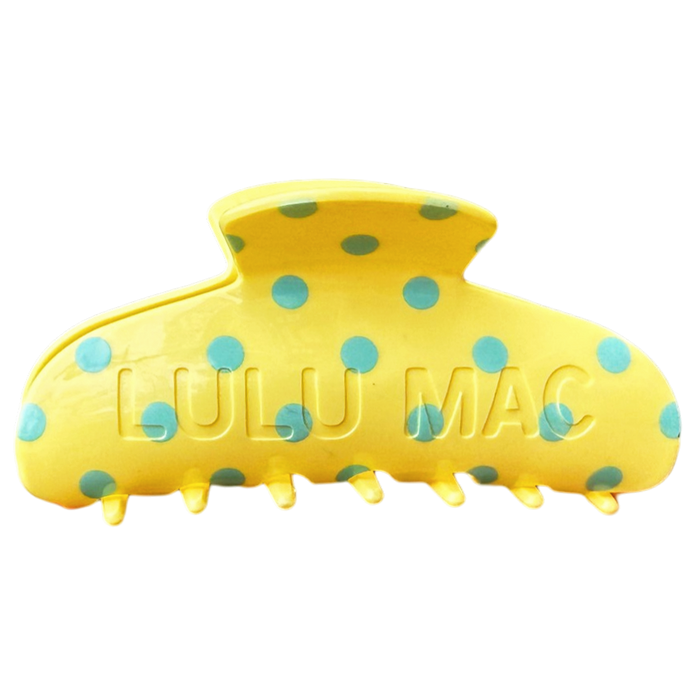 LULU MAC HAIR CLIPS LM-HR-1001- Butter/Blue Dot