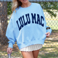 Lulu Mac Sweatshirt Baby Blue/Navy - Puff
