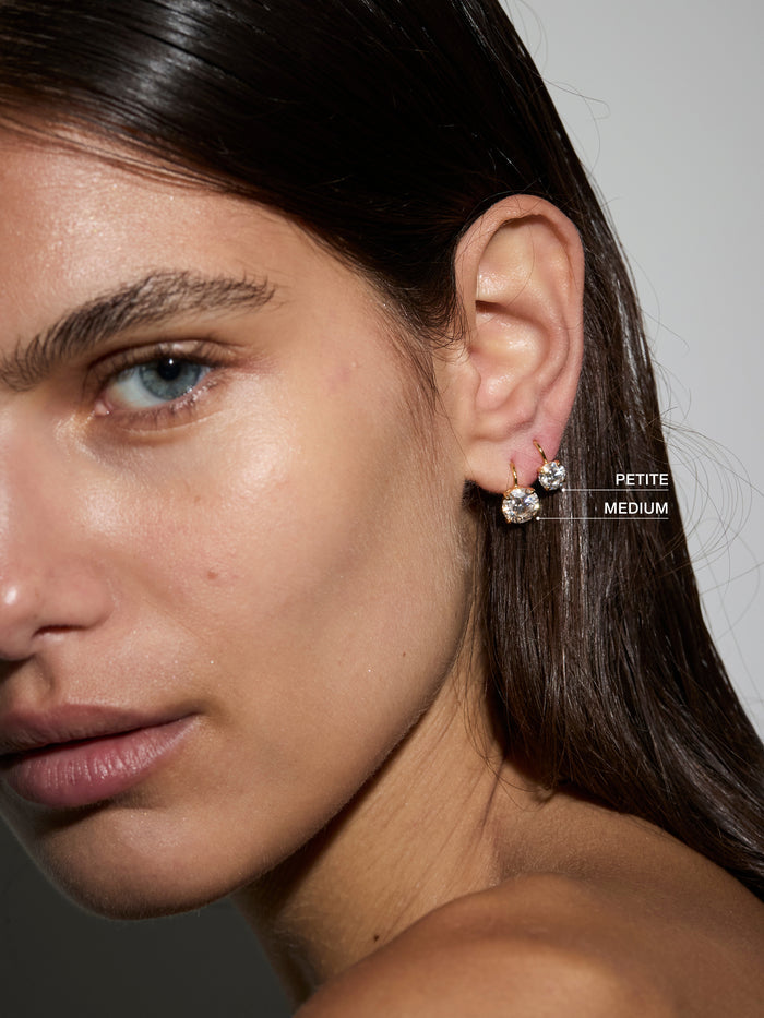 MARIE ROUND-CUT EARRINGS IN MOISSANITE, STERLING SILVER
