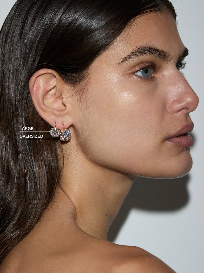 MARIE ROUND-CUT EARRINGS IN MOISSANITE, STERLING SILVER